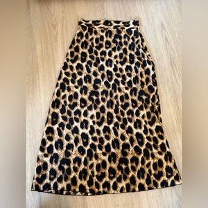 Leopard Print Skirt - Black & Brown